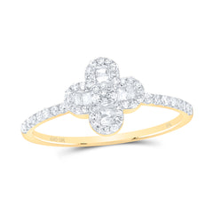 1/3CTW-DIA NK GIFT CLOVER LADIES RING