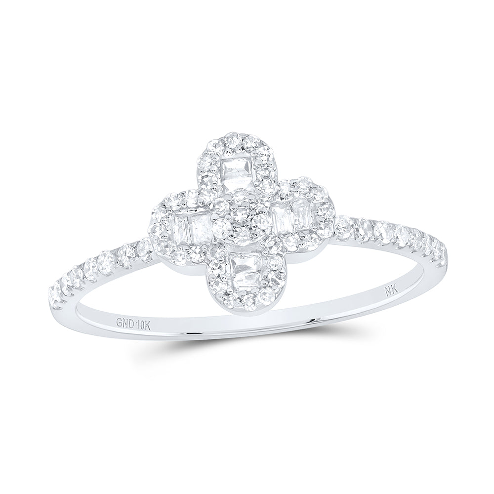 1/3CTW-DIA NK GIFT CLOVER LADIES RING