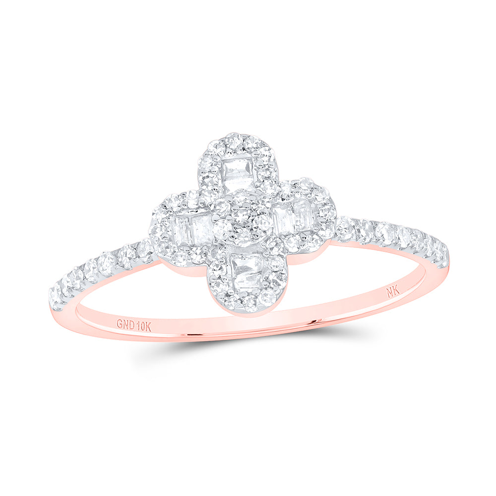 1/3CTW-DIA NK GIFT CLOVER LADIES RING