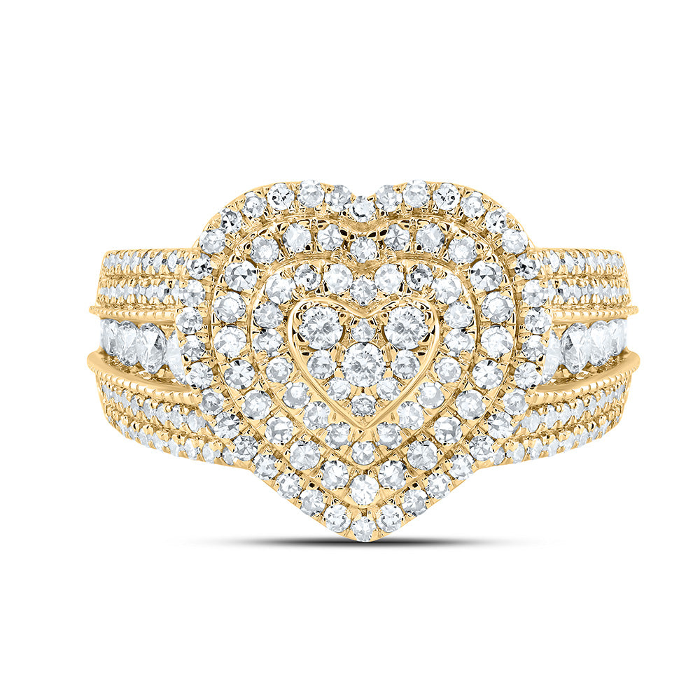 1 CTW DIA NK FASHION HEART RING