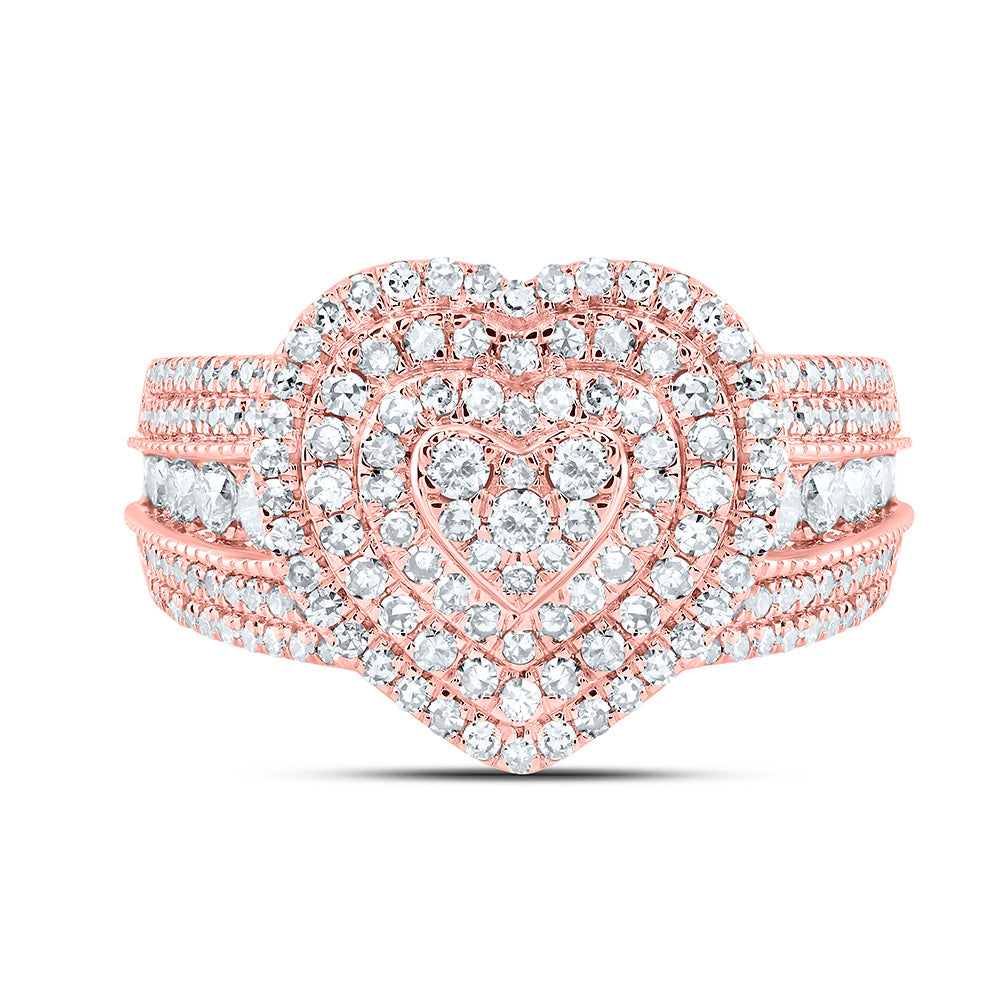 1 CTW DIA NK FASHION HEART RING