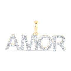1/4CTW-DIA NK FASHION "AMOR" PENDANT