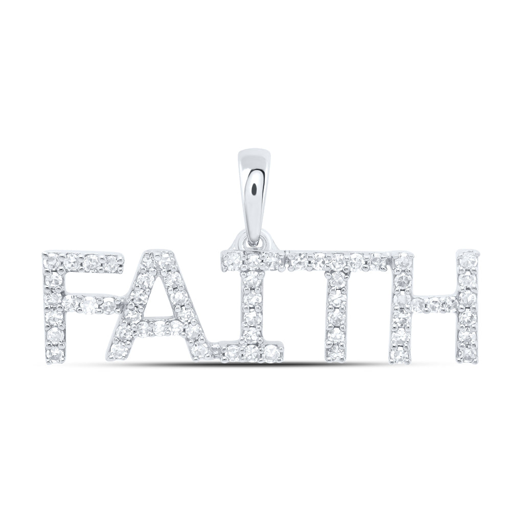 1/4CTW-DIA NK FASHION "FAITH" PENDANT