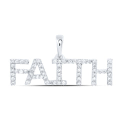 1/4CTW-DIA NK FASHION "FAITH" PENDANT