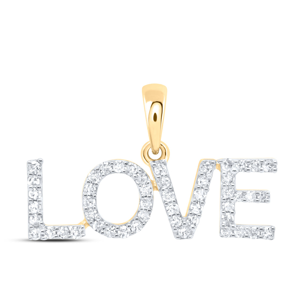 1/5CTW-DIA NK FASHION "LOVE" PENDANT