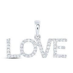 1/5CTW-DIA NK FASHION "LOVE" PENDANT