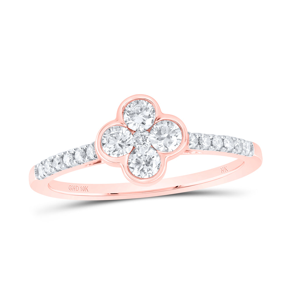 1/2CTW-DIA NK FASHION CLOVER LADIES RING
