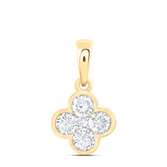 1/2CTW-DIA NK FASHION CLOVER PENDANT