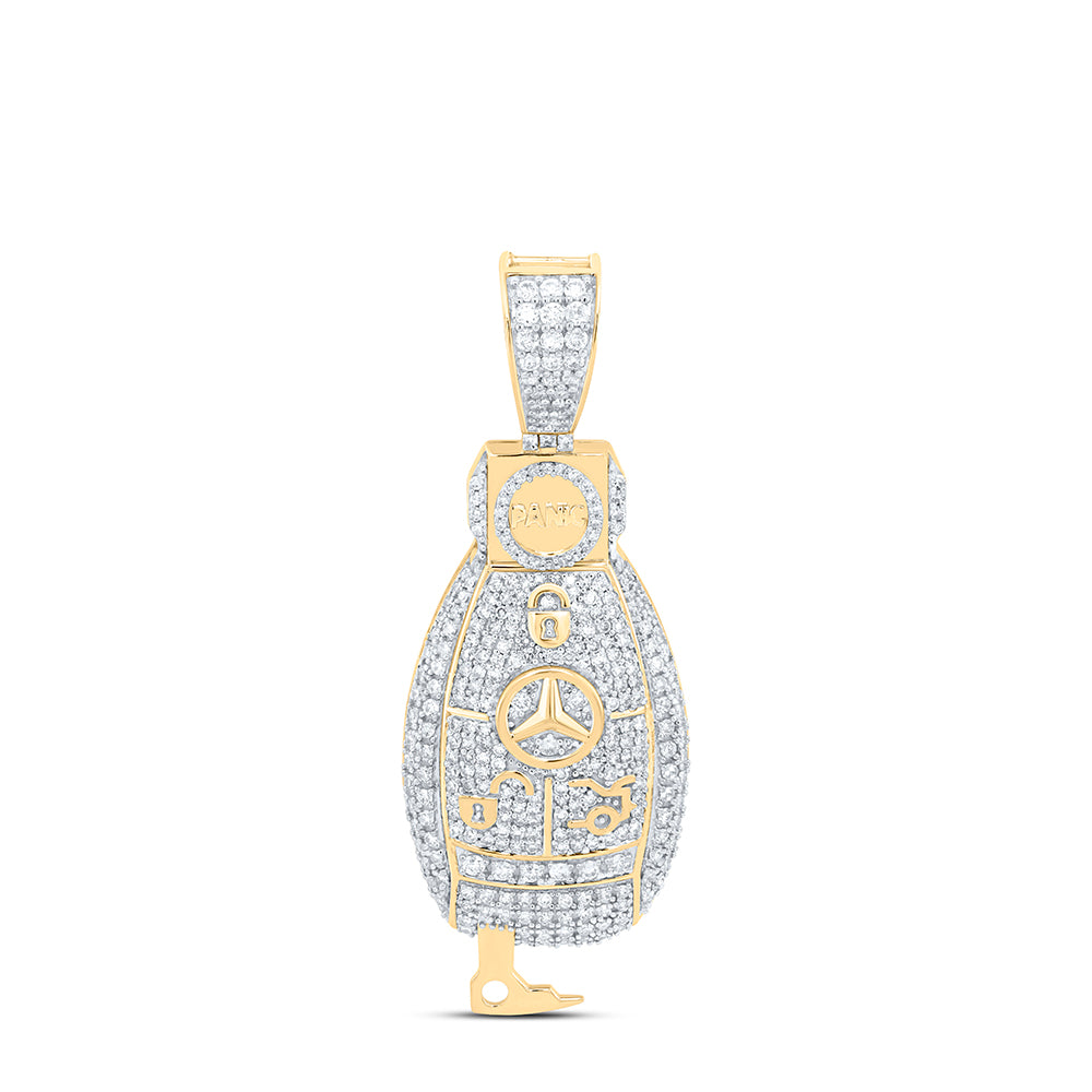 1 7/8CTW-DIA NK KEY MENS CHARM
