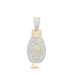 1 7/8CTW-DIA NK KEY MENS CHARM