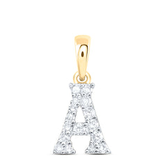 1/10CTW-DIA NK GIFT INITIAL "A" PENDANT