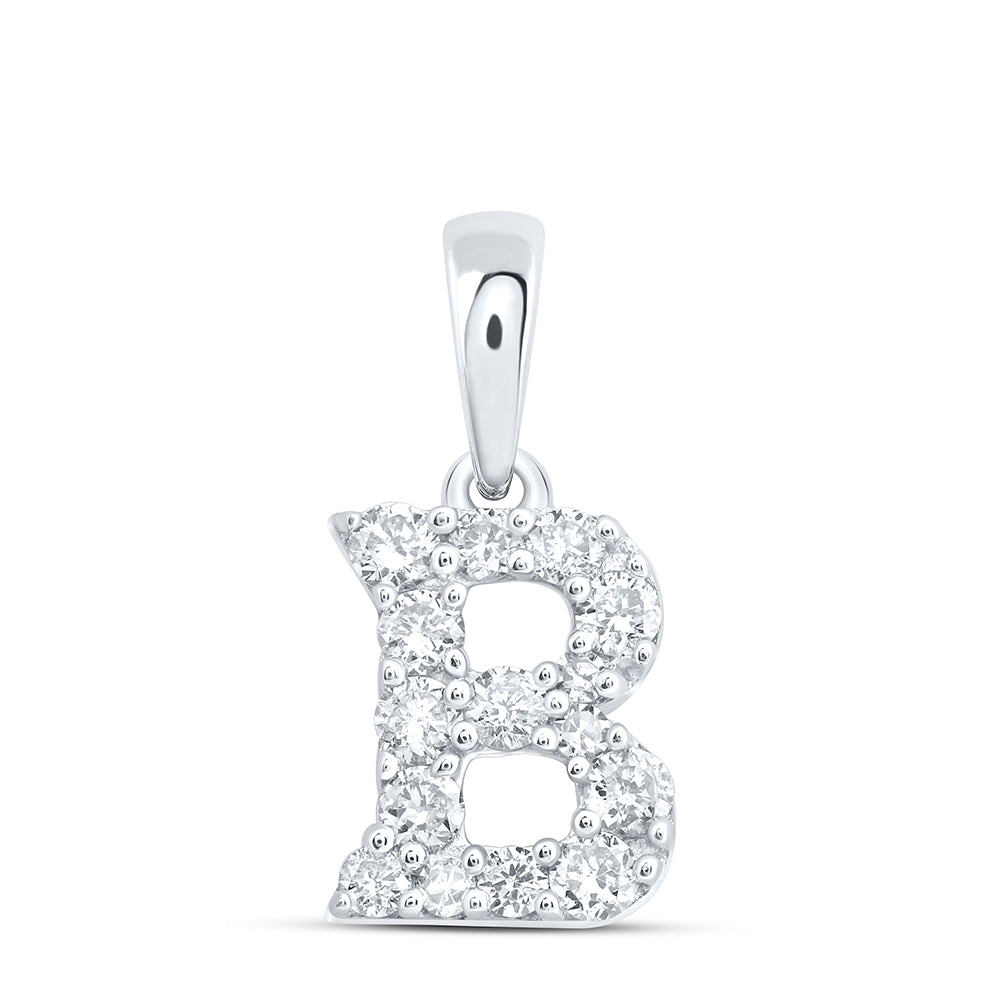 1/5CTW-DIA NK GIFT INITIAL "B" PENDANT