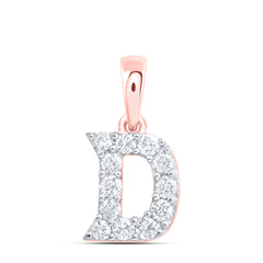 1/5CTW-DIA NK GIFT INITIAL "D" PENDANT