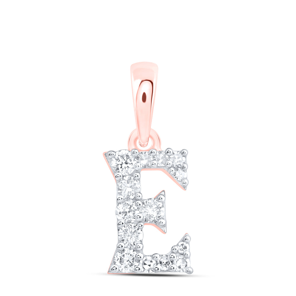 1/8CTW-DIA NK GIFT INITIAL "E" PENDANT