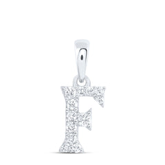 1/10CTW-DIA NK GIFT INITIAL "F" PENDANT