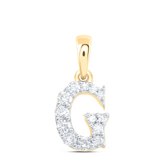 1/6CTW-DIA NK GIFT INITIAL "G" PENDANT