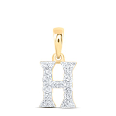 1/6CTW-DIA NK GIFT INITIAL "H" PENDANT