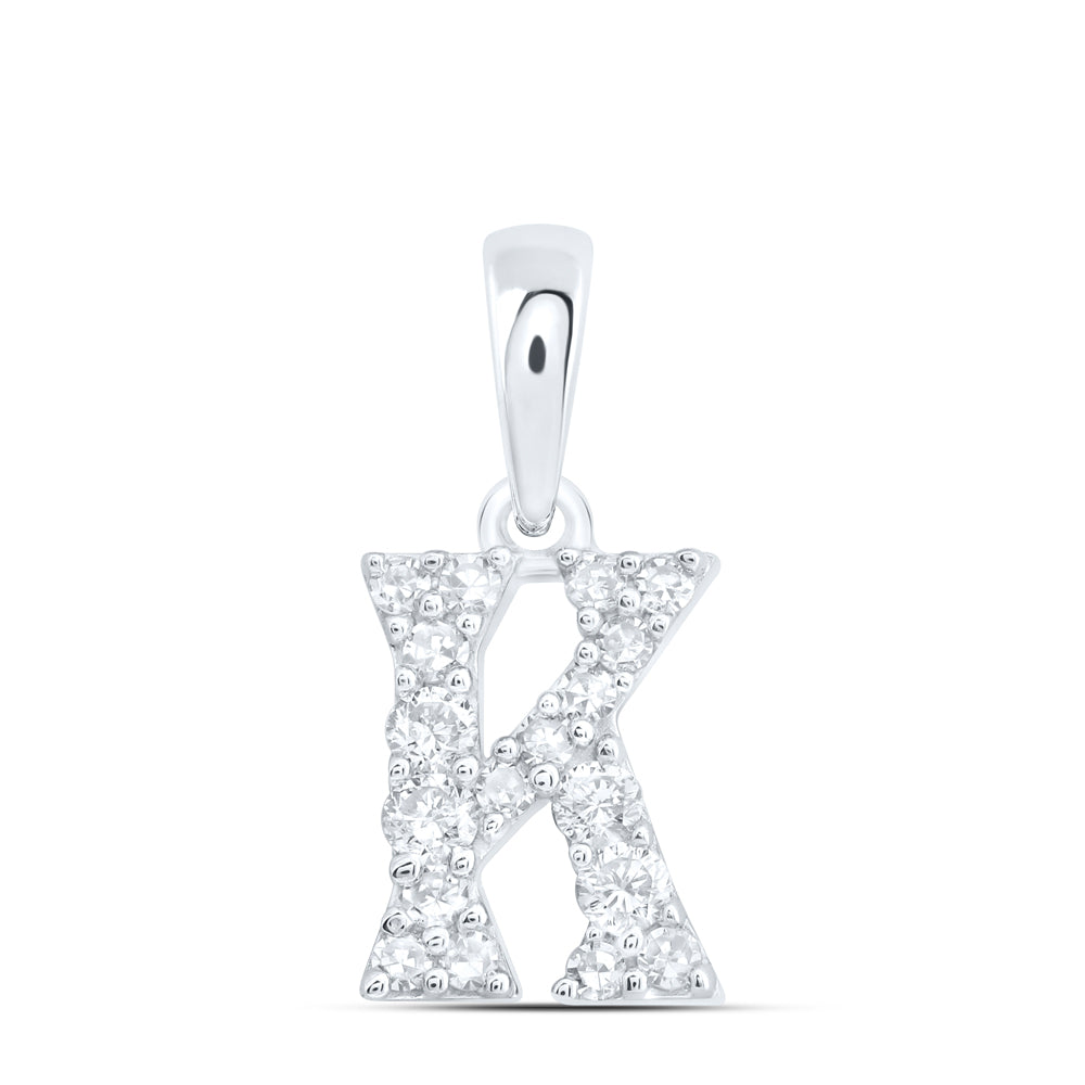 1/6CTW-DIA NK GIFT INITIAL "K" PENDANT