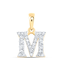 1/5CTW-DIA NK GIFT INITIAL "M" PENDANT