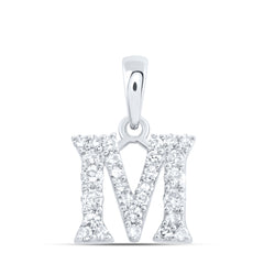 1/5CTW-DIA NK GIFT INITIAL "M" PENDANT