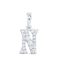 1/6CTW-DIA NK GIFT INITIAL "N" PENDANT