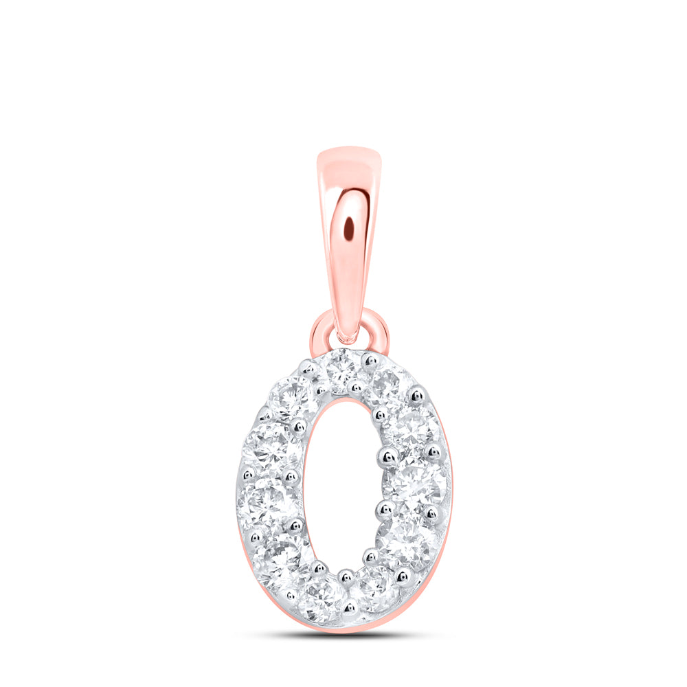 1/6CTW-DIA NK GIFT INITIAL "O" PENDANT