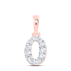 1/6CTW-DIA NK GIFT INITIAL "O" PENDANT