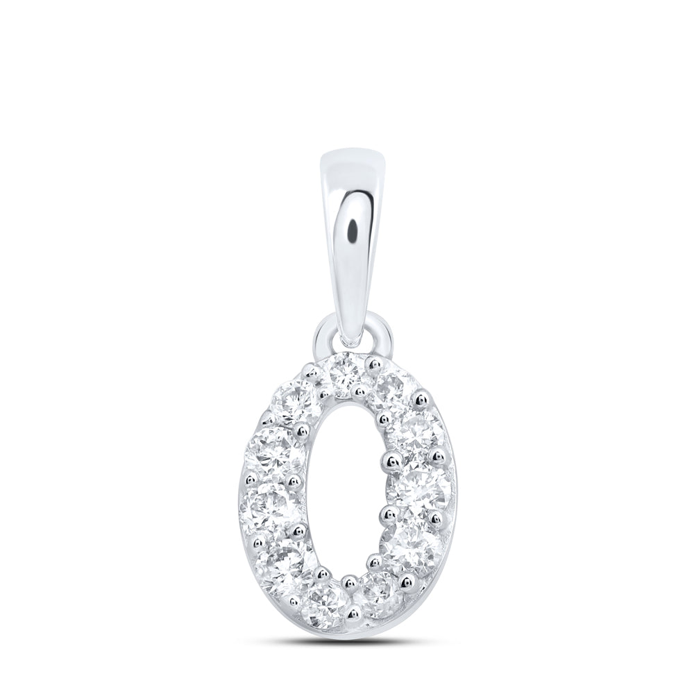 1/6CTW-DIA NK GIFT INITIAL "O" PENDANT