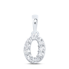 1/6CTW-DIA NK GIFT INITIAL "O" PENDANT