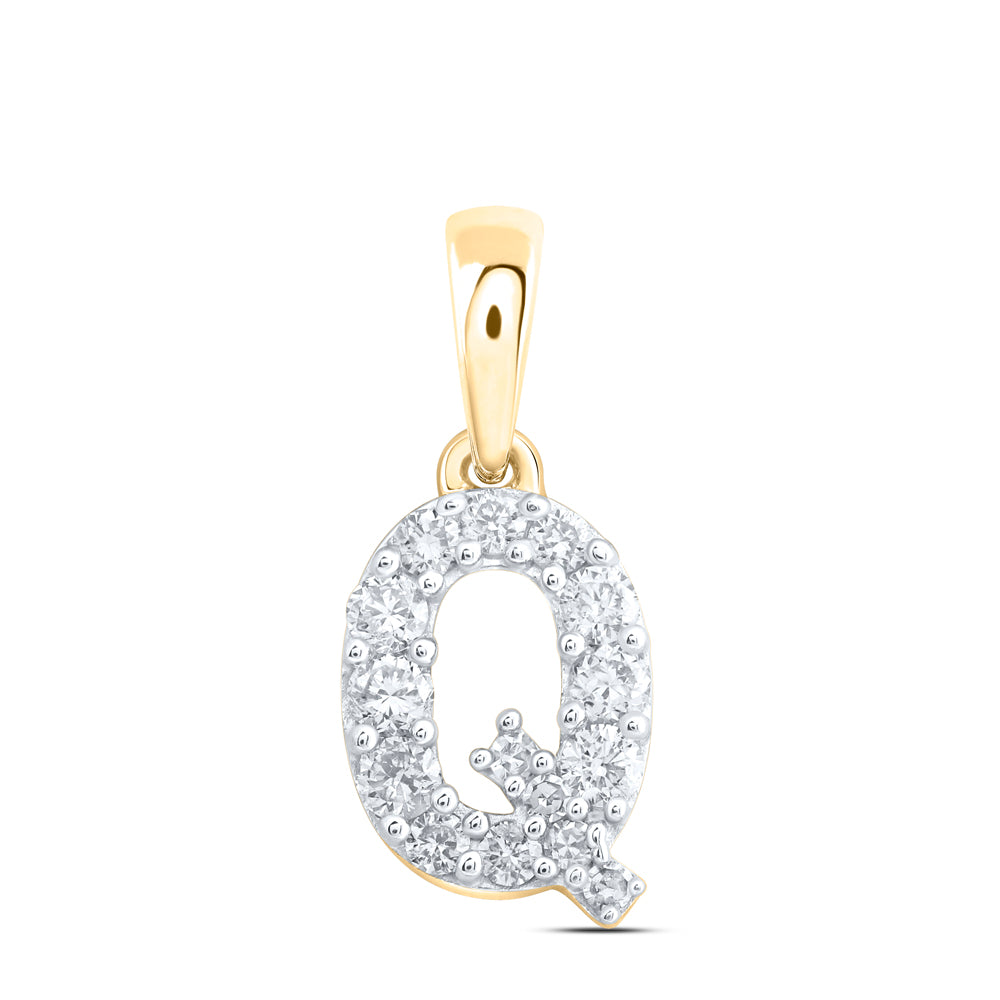 1/6CTW-DIA NK GIFT INITIAL "Q" PENDANT