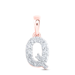 1/6CTW-DIA NK GIFT INITIAL "Q" PENDANT