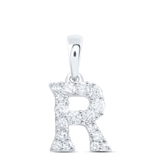 1/5CTW-DIA NK GIFT INITIAL "R" PENDANT