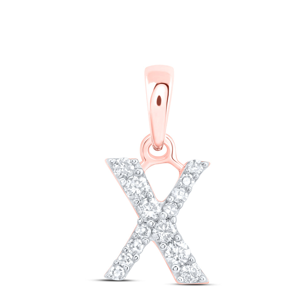 1/8CTW-DIA NK GIFT INITIAL "X" PENDANT