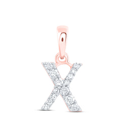 1/8CTW-DIA NK GIFT INITIAL "X" PENDANT