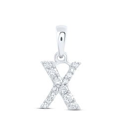 1/8CTW-DIA NK GIFT INITIAL "X" PENDANT