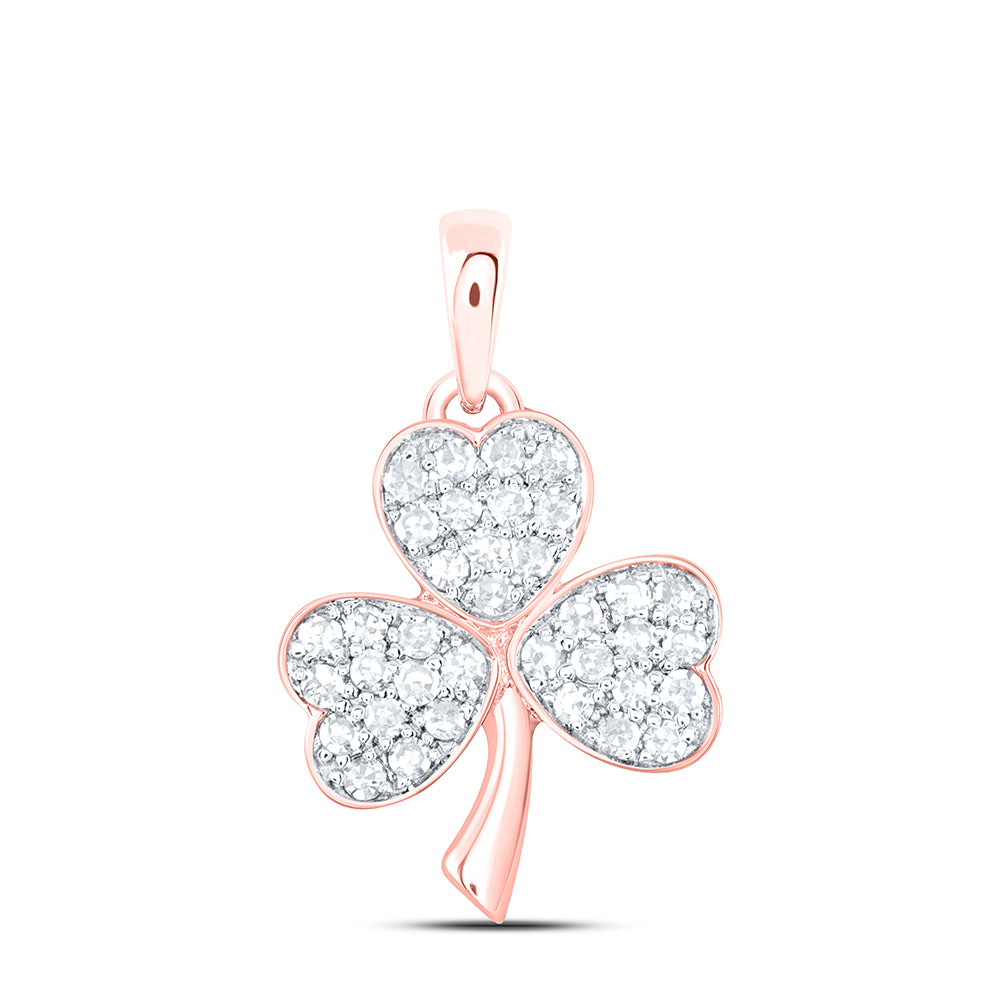 1/5CTW-DIA NK CLOVER 3 LEAF FASHION PENDANT
