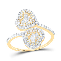 5/8CTW-DIA NK HEART LADIES CUFF RING