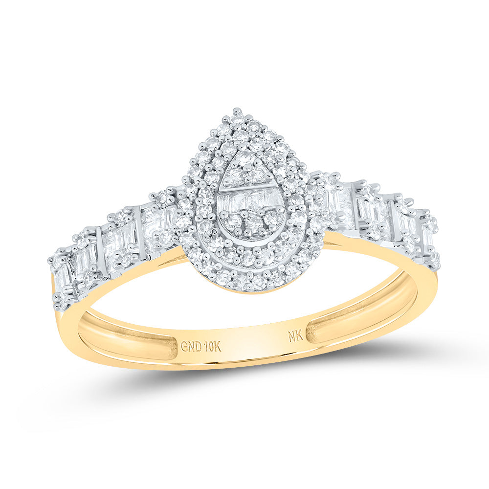 1/2CTW-DIA NK FASHION PEAR LADIES RING