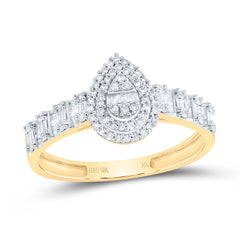 1/2CTW-DIA NK FASHION PEAR LADIES RING