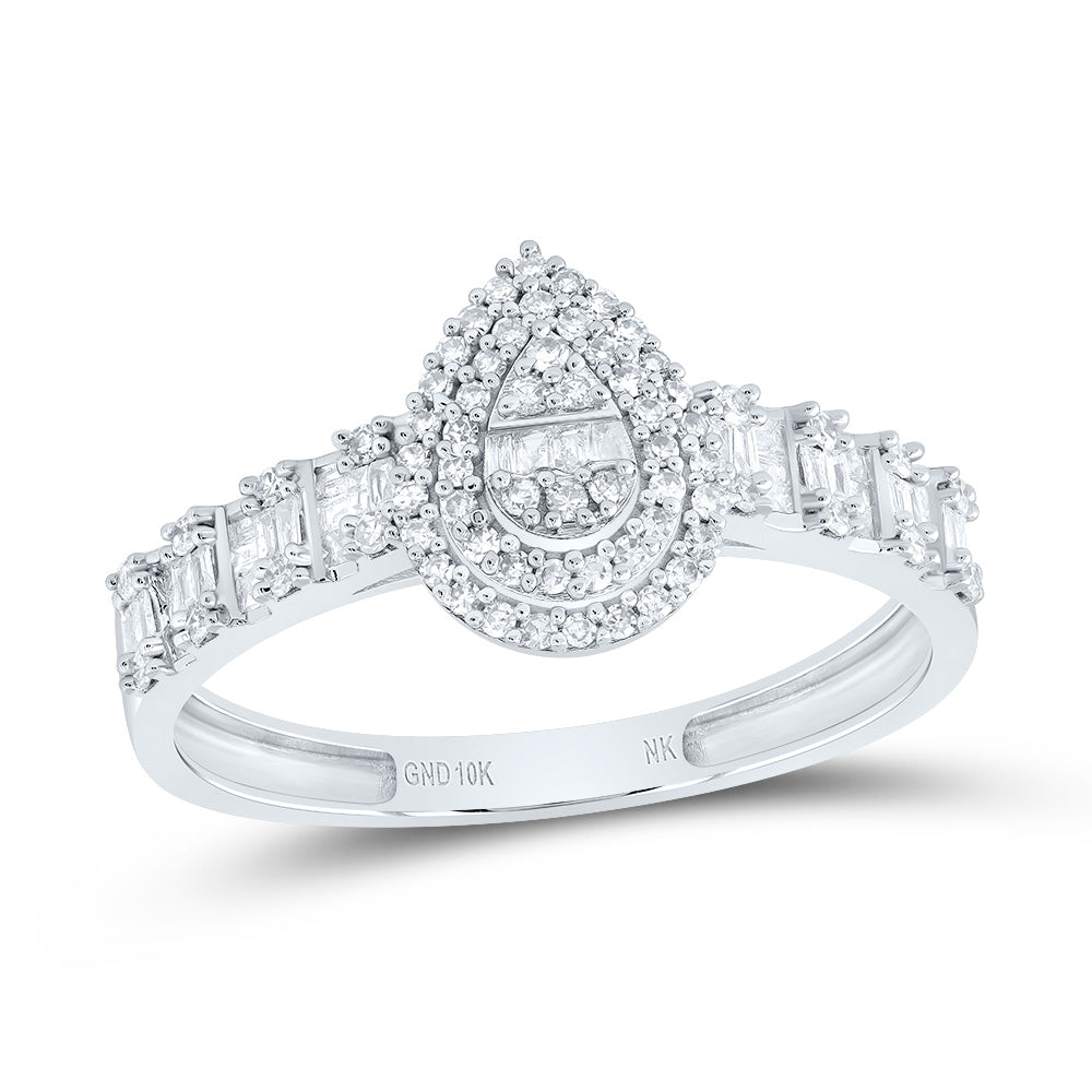 1/2CTW-DIA NK FASHION PEAR LADIES RING