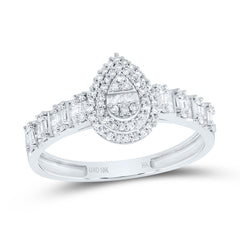 1/2CTW-DIA NK FASHION PEAR LADIES RING