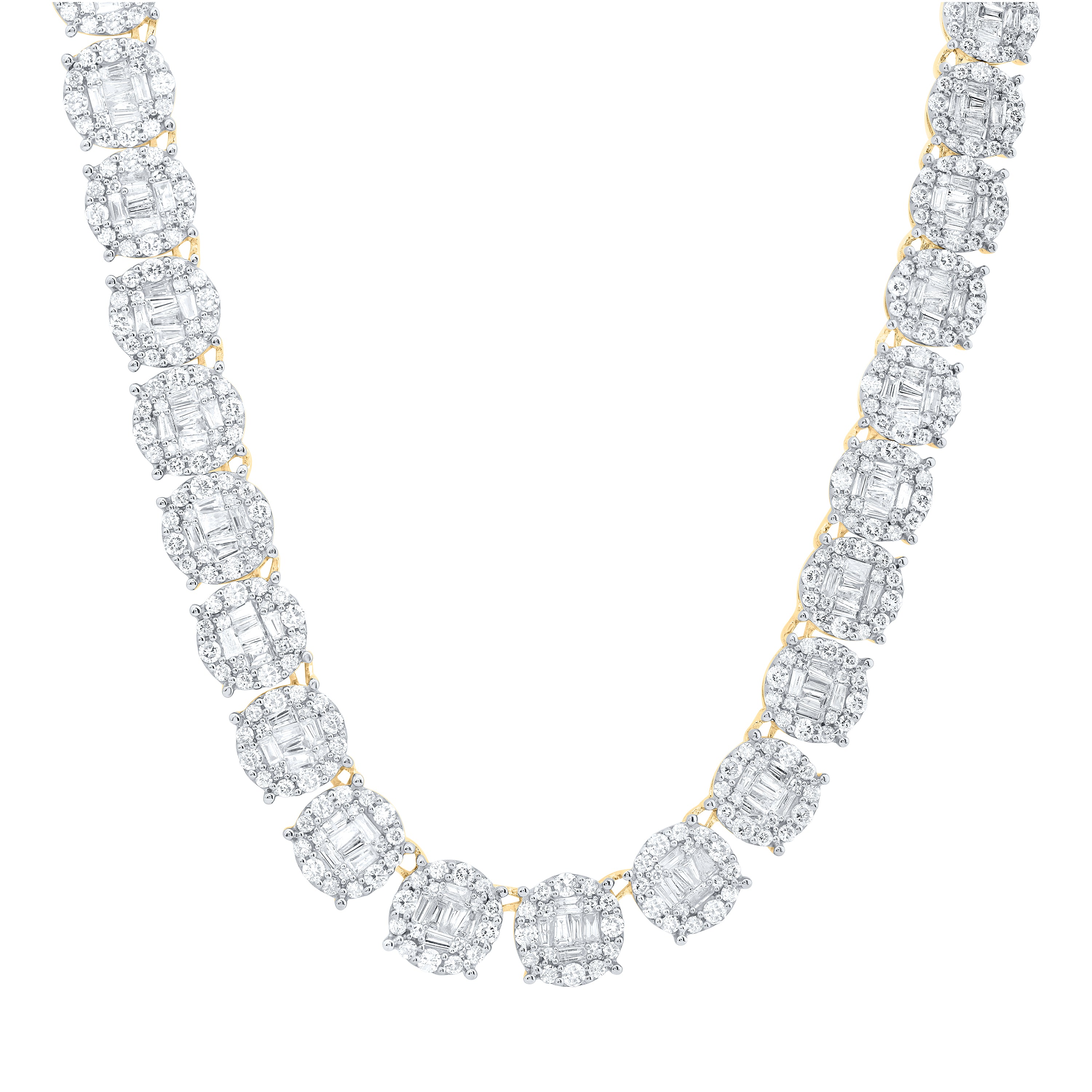 19 3/4CTW-DIA NK ROUND MENS NECKLACE(22 INCH)