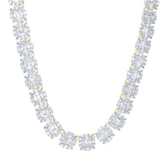 19 3/4CTW-DIA NK ROUND MENS NECKLACE(22 INCH)