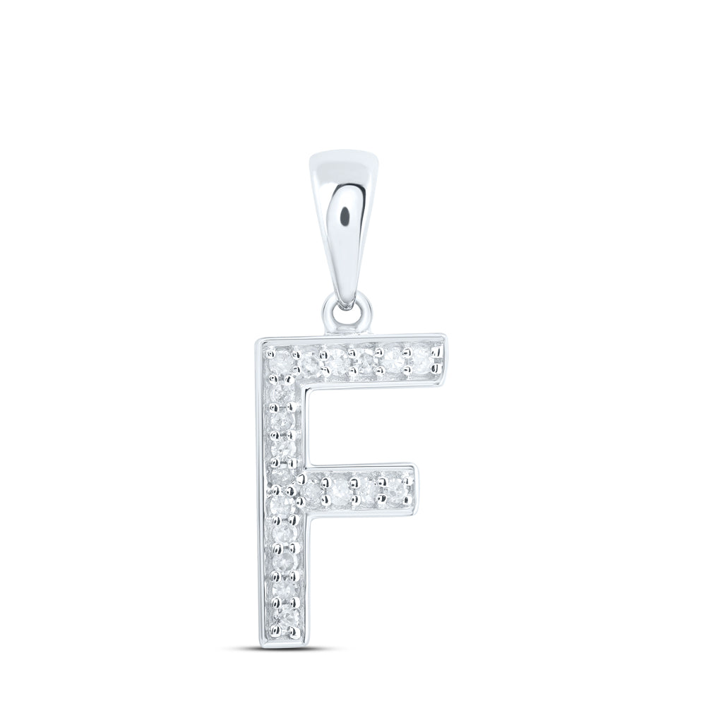 1/12CTW-DIA P1 GIFT INITIAL "F" PENDANT