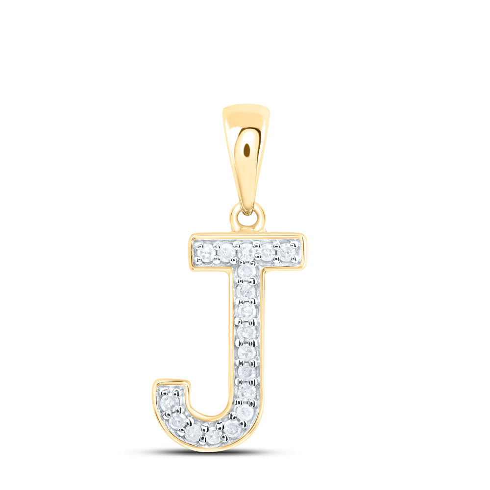 1/12CTW-DIA P1 GIFT INITIAL "J" PENDANT