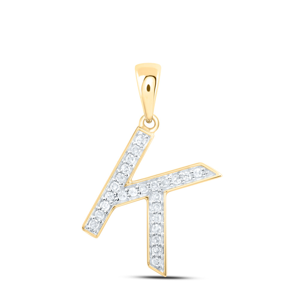 1/10CTW-DIA P1 GIFT INITIAL "K" PENDANT