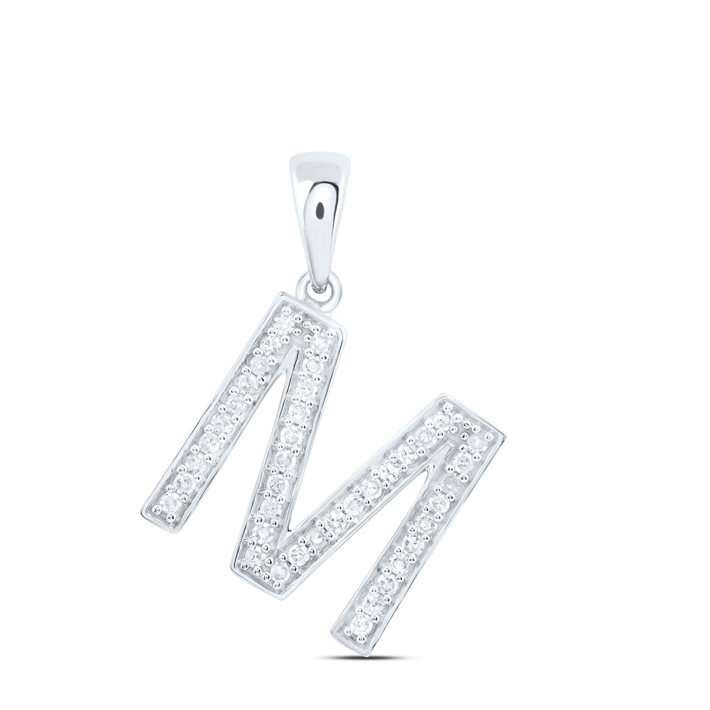 1/6CTW-DIA P1 GIFT INITIAL "M" PENDANT
