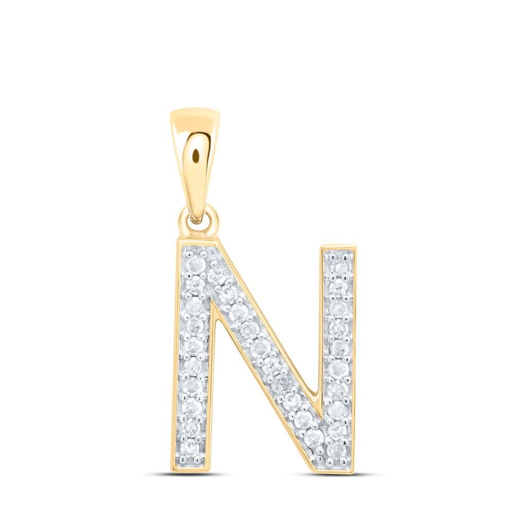 1/8CTW-DIA P1 GIFT INITIAL "N" PENDANT