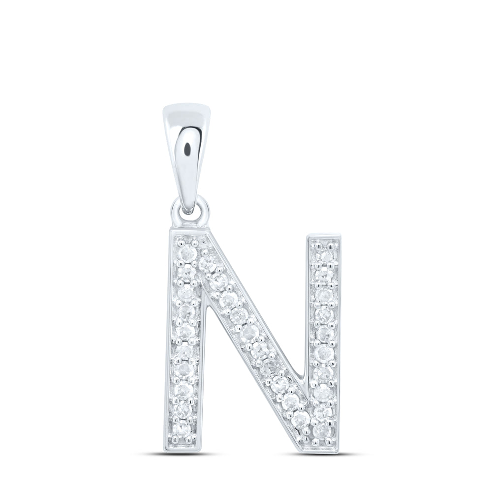 1/8CTW-DIA P1 GIFT INITIAL "N" PENDANT