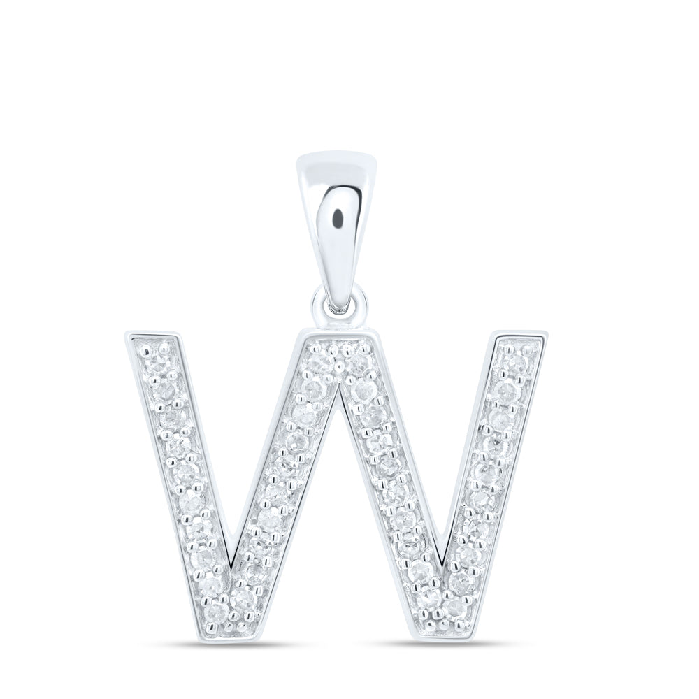 1/6CTW-DIA P1 GIFT INITIAL "W" PENDANT